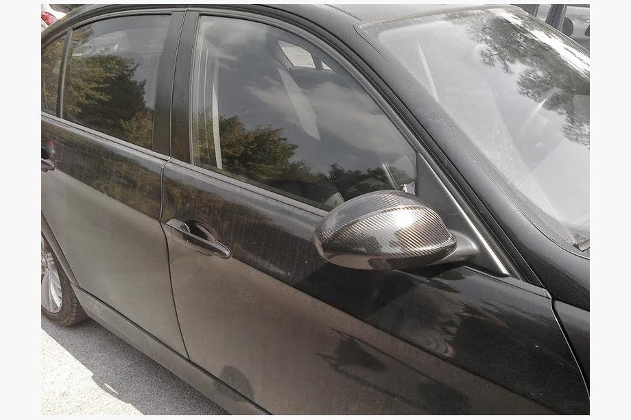 BMW 3 Series E90/E91 2005-2011 Nakładki na Lusterka 2005-2008 (2 szt., Prawdziwy Carbon) Zdjęcia 5