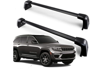Jeep Grand Cherokee WL 2021- Belki poprzeczne bagażnika dachowego na relingi zintegrowane OEM (2 szt.) Czarny zdjęcia 2
