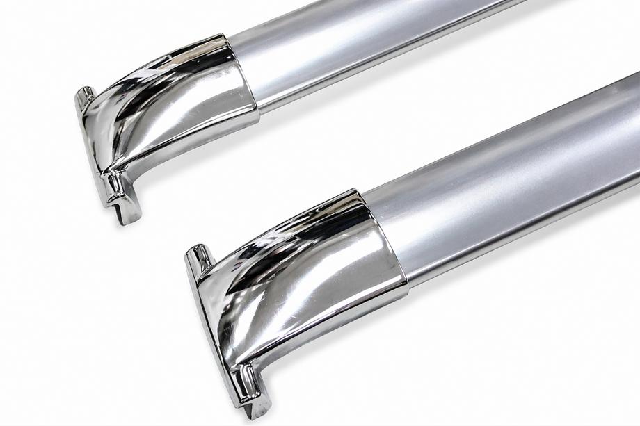 Lexus LX570/450d 2008-2022 Belki poprzeczne bagażnika dachowego na relingi zintegrowane OEM (2 szt.) Chrom Zdjęcia 4