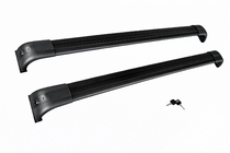 Land Rover Discovery III 2004–2009 Belki poprzeczne bagażnika dachowego na relingi zintegrowane OEM (2 szt.) Szary zdjęcia 11