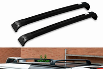 Land Rover Discovery IV 2009-2017 Belki poprzeczne bagażnika dachowego na relingi zintegrowane OEM (2 szt.) Czarny zdjęcia 7