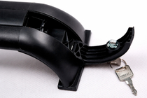 Land Rover Discovery IV 2009-2017 Belki poprzeczne bagażnika dachowego na relingi zintegrowane OEM (2 szt.) Czarny zdjęcia 8