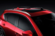 Mazda CX-5 2017–2025 Belki poprzeczne bagażnika dachowego na relingi zintegrowane HARMS (2 szt.) Czarny zdjęcia 1