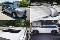 Toyota Highlander 2013-2019 Belki poprzeczne bagażnika dachowego na relingi zintegrowane OEM (2 szt.) Szary zdjęcia 2