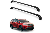 Toyota Highlander 2013-2019 Belki poprzeczne bagażnika dachowego na relingi zintegrowane OEM (2 szt.) Szary zdjęcia 3