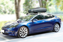 Tesla Model 3 2017- Belki poprzeczne OEM do fabrycznych punktów montażu, zamykane na klucz (2 szt.) zdjęcia 4