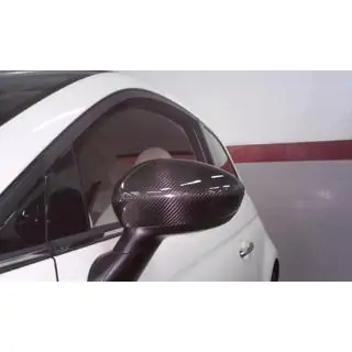 Nakładki na Lusterka 2007-2015 (2 szt., Prawdziwy Carbon) Fiat 500/500L 2013-2022 zdjęcia 3