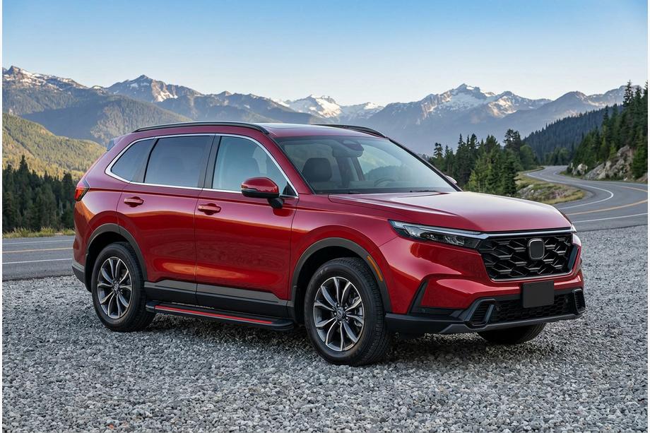 Honda CRV 2022- Progi boczne Maya Red (2 szt., Aluminium) Zdjęcia 1