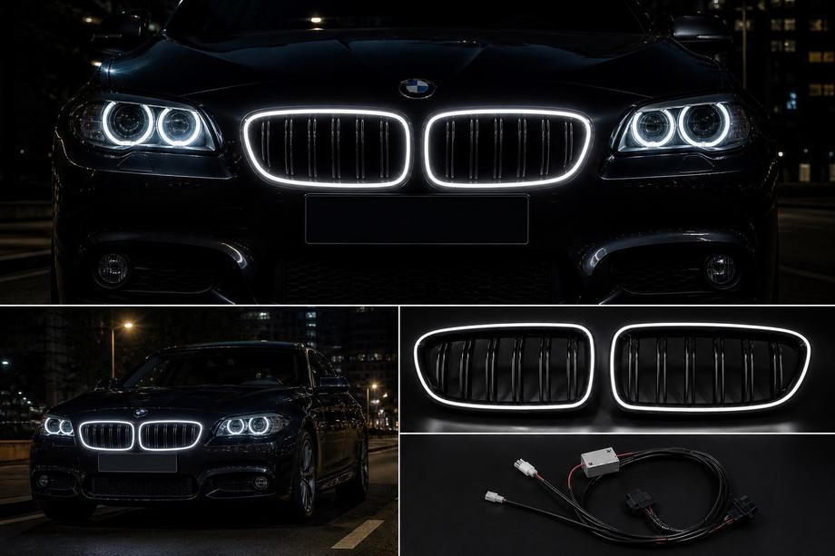 BMW 5 Series F10/F11 2010–2016 Nerki M-Look LED (czarny połysk) Zdjęcia 6