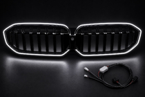 BMW 3 Series G20/G21 2018- Grille nerki 1-Bar LED (2022+, czarny połysk) zdjęcia 6