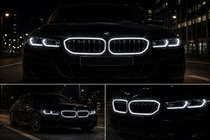 BMW 3 Series G20/G21 2018- Grille nerki 1-Bar LED (2022+, czarny połysk) zdjęcia 5