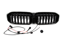 BMW 3 Series G20/G21 2018- Grille nerki 1-Bar LED (2022+, czarny połysk) zdjęcia 8
