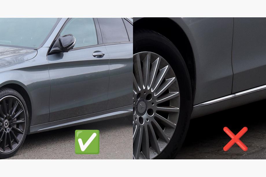 Mercedes C-class W205 2014-2021 Chlapacze przednie Premium (do AMG-Line, 2 szt.) Zdjęcia 2