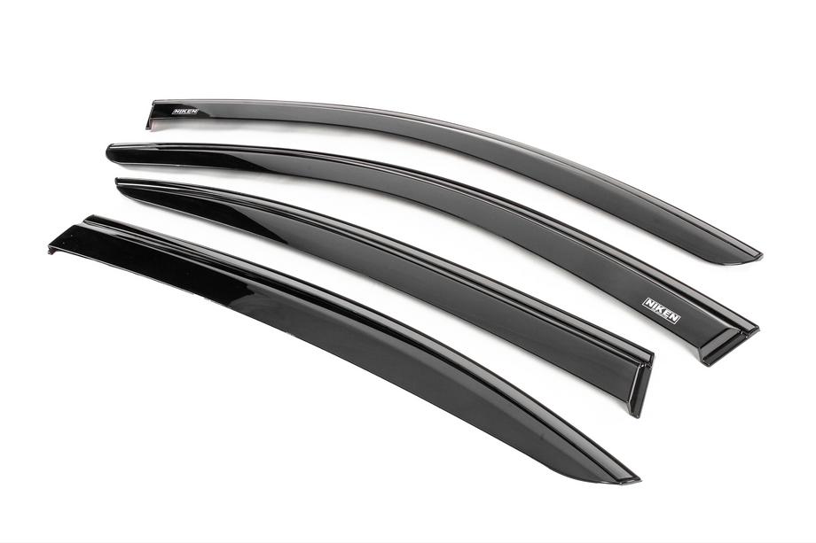 BMW 3 Series E90/E91 2005-2011 Owiewki szyb z czarną listwą Niken Luxury (4 szt.) Zdjęcia 2