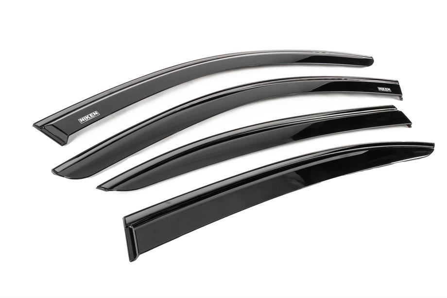 BMW 3 Series E90/E91 2005-2011 Owiewki szyb z czarną listwą Niken Luxury (4 szt.) Zdjęcia 3