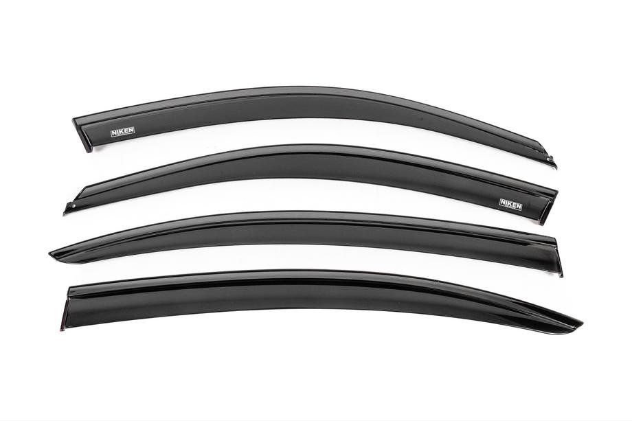 BMW 3 Series F30/F31 2012-2019 Owiewki szyb z czarną listwą Niken Luxury (4 szt.) Image
