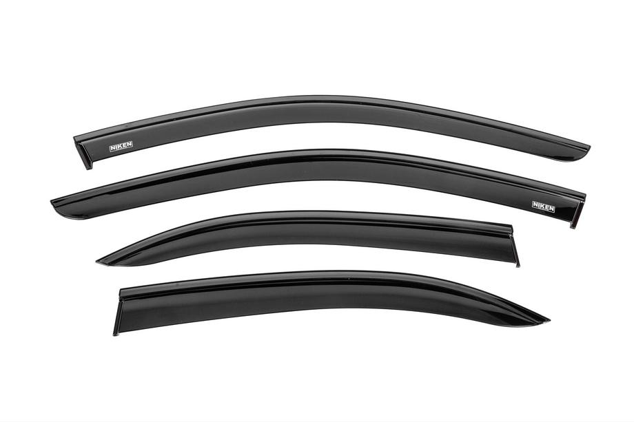 Mercedes C-class W204 2007-2015 Owiewki szyb z czarną listwą Niken Luxury (4 szt.) Zdjęcia 1