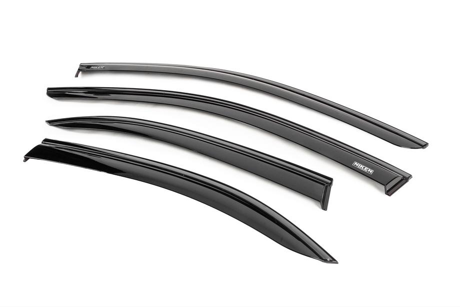 Mercedes C-class W204 2007-2015 Owiewki szyb z czarną listwą Niken Luxury (4 szt.) Zdjęcia 2