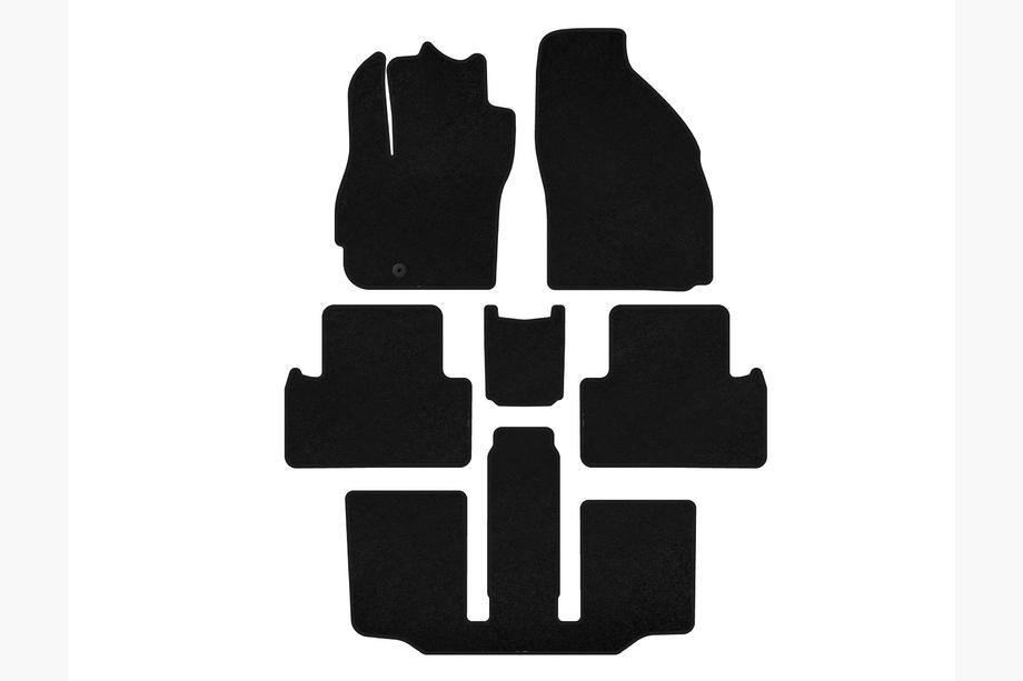 Mazda 5 2005-2009 Dywaniki welurowe Deluxe (3 rzędy, 7-osobowy, czarne) Image