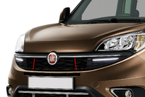 Fiat Doblo II 2010-2022 Nakładki na Grill (2015↗, 2 szt., Stal Nierdzewna) zdjęcia 1