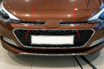 Hyundai I-20 2014-2020 Nakładki na Grilla 2014-2018 (2 szt, stal nierdzewna) zdjęcia 1