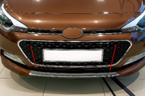 Hyundai I-20 2014-2020 Listwa na kratke zderzaka 2014-2018 (stal nierdzewna) zdjęcia 1