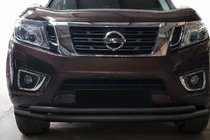 Nissan Navara/NP300 2016- Orurowanie przednie ST017 Black (stal nierdzewna) zdjęcia 1