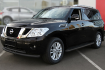 Nissan Pathfinder R51 2005-2014 Podwójne orurowanie przednie Black (stal nierdzewna) zdjęcia 1