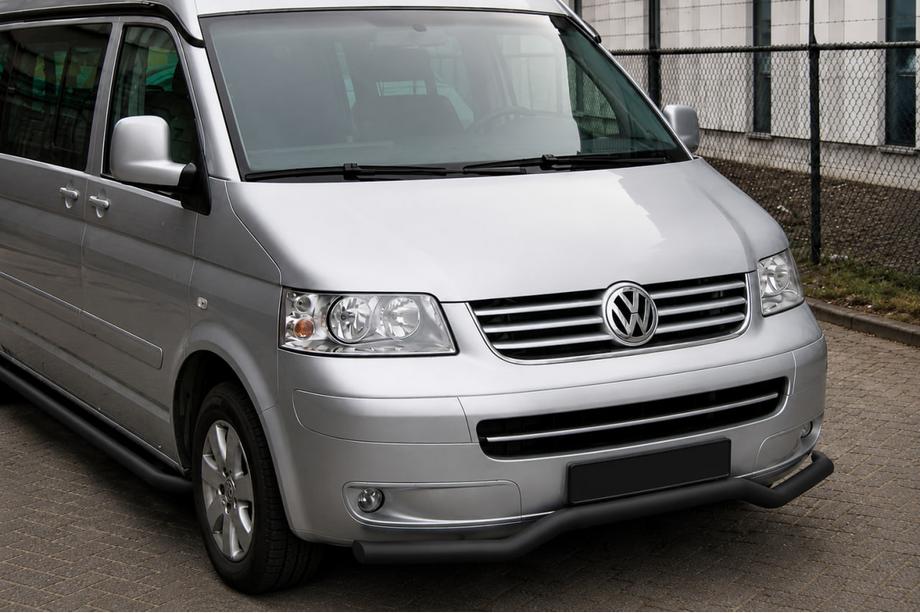 Volkswagen T5 Multivan 2003–2010 Orurowanie przednie Wave Black (stal nierdzewna) Image