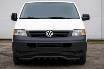 Volkswagen T5 Transporter 2003-2010 Orurowanie przednie z falowanym grillem ST007-1 Black (stal nierdzewna) zdjęcia 1