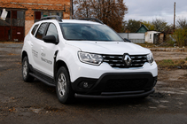 Renault Duster 2018-2024 Orurowanie przednie F3-10 Black (stal nierdzewna) zdjęcia 3
