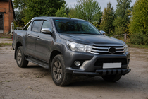 Toyota Hilux 2015- Orurowanie przednie F3-34 Black (stal nierdzewna) zdjęcia 2