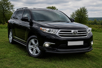 Toyota Highlander 2008-2013 Orurowanie przednie ST008 Black (2010-2013, stal nierdzewna) zdjęcia 3