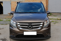 Mercedes Vito/V-class W447 2014- Orurowanie przednie ST008 Black (stal nierdzewna) zdjęcia 1