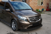 Mercedes Vito/V-class W447 2014- Orurowanie przednie ST008 Black (stal nierdzewna) zdjęcia 3