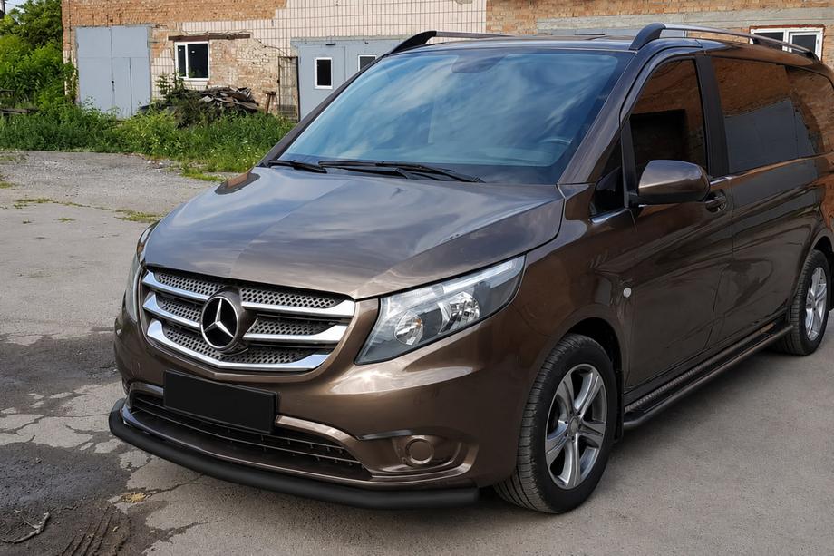 Mercedes Vito/V-class W447 2014- Orurowanie przednie ST008 Black (stal nierdzewna) Zdjęcia 2