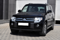 Mitsubishi Pajero Wagon IV 2006-2021 Orurowanie przednie ST008 Black (stal nierdzewna) zdjęcia 2
