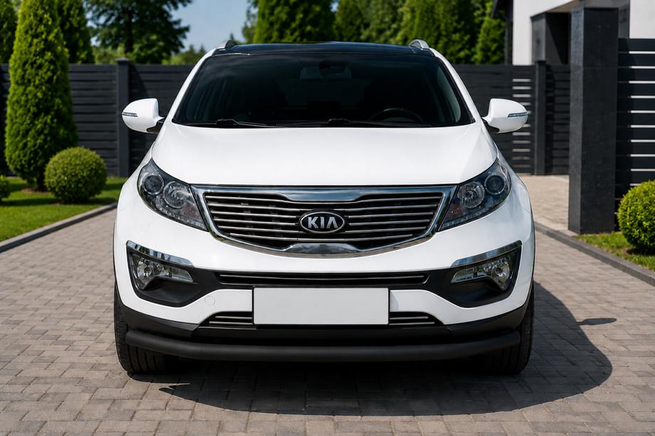 Kia Sportage 2010-2015 Osłona Przednia ST008 Czarna (Stal Nierdzewna) Image