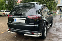 Mitsubishi Pajero Sport 2008-2015 Tylny ochraniacz AK003-Double (2 szt., stal nierdzewna) zdjęcia 1