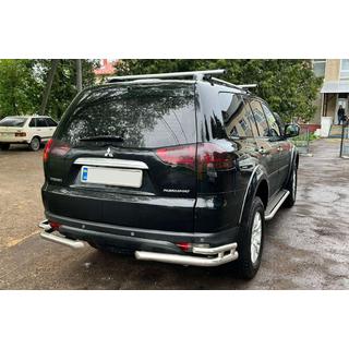 Tylny ochraniacz AK003-Double (2 szt., stal nierdzewna) Mitsubishi Pajero Sport 2008-2015