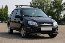 Lada Granta 2011- Orurowanie przednie ST009-2 Black (stal nierdzewna) zdjęcia 1
