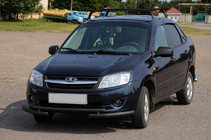 Lada Granta 2011- Orurowanie przednie ST009-2 Black (stal nierdzewna) zdjęcia 2