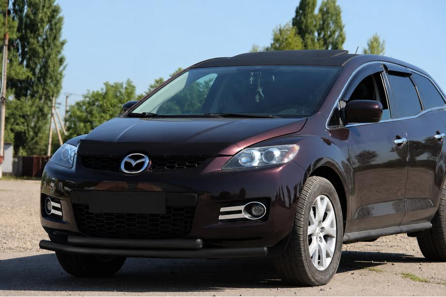 Mazda CX-7 2006-2012 Osłona Przednia ST014 Czarna (Stal Nierdzewna) Image