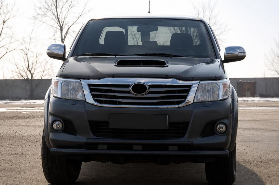 Toyota Hilux 2006-2015 Osłona Przednia ST014 Czarna (Stal Nierdzewna) Zdjęcia 1
