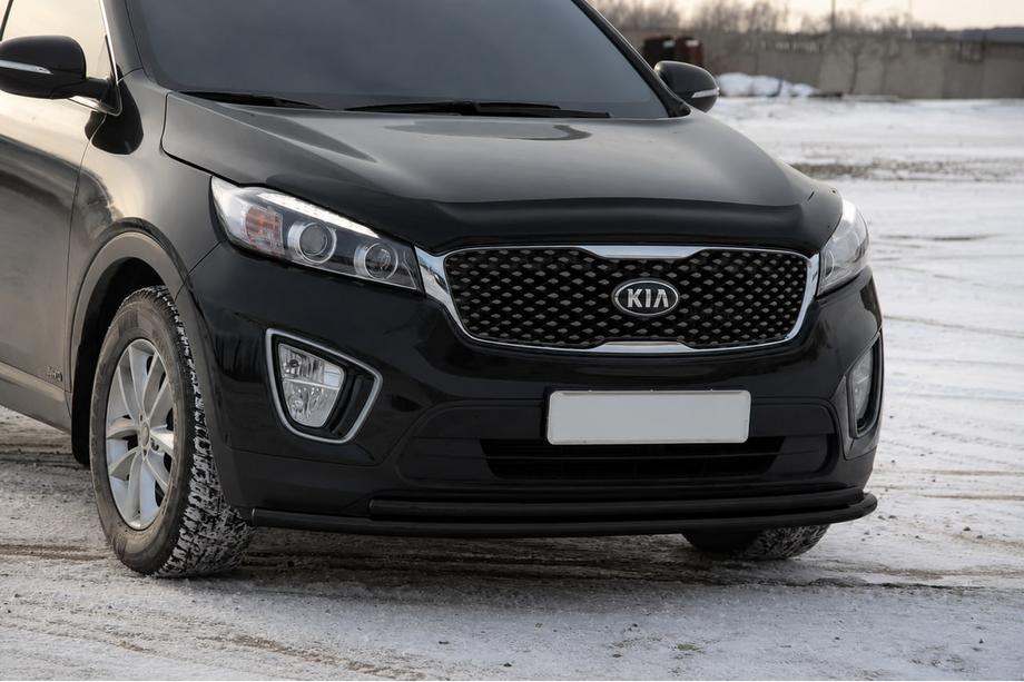 Kia Sorento III UM 2014-2020 Orurowanie przednie ST014 60/42 mm Black (stal nierdzewna) Image