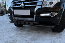 Mitsubishi Pajero Wagon IV 2006-2021 Orurowanie przednie ST015 Black (stal nierdzewna) zdjęcia 2