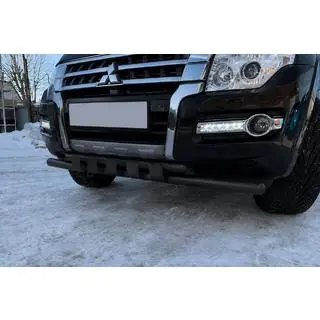 Orurowanie przednie ST015 Black (stal nierdzewna) Mitsubishi Pajero Wagon IV 2006-2021 zdjęcia 2