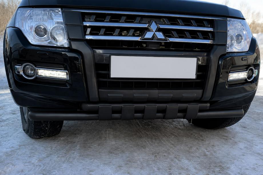Mitsubishi Pajero Wagon IV 2006-2021 Orurowanie przednie ST015 Black (stal nierdzewna) Image