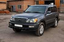 Lexus LX470 1998-2007 Orurowanie przednie ST015 Black (stal nierdzewna) zdjęcia 3