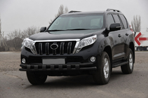 Toyota Land Cruiser Prado 150 2009-2023 Orurowanie przednie ST016-2 Black (stal nierdzewna) zdjęcia 2